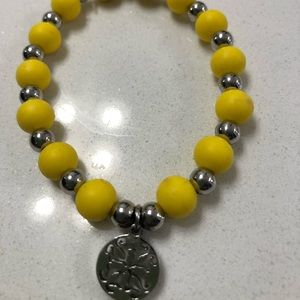 Rustic Cuff Yellow Bracelet